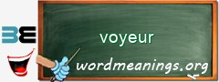 WordMeaning blackboard for voyeur